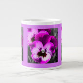 Roze Pansy Cup Grote Koffiekop (Voorkant)