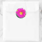 Roze Pansy in de Park Classic Round Sticker (Tas)