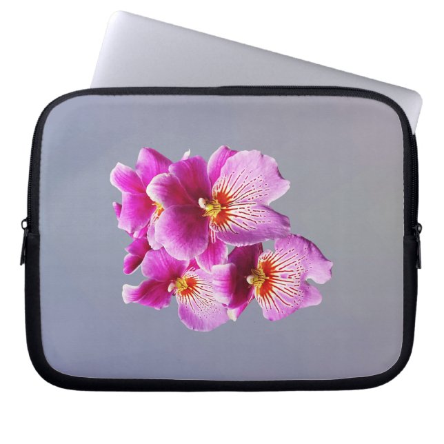 Roze Pansy Orchids Laptop Sleeve (Voorkant)
