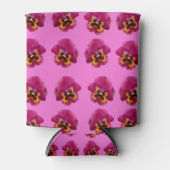 Roze Pansy Passion Pattern Blikjeskoeler (Voorkant)