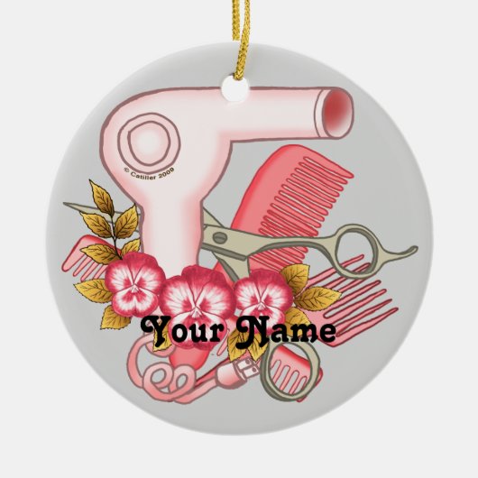 Roze Pansy Schoonheidsspecialiste Keramisch Ornament (Voorkant)
