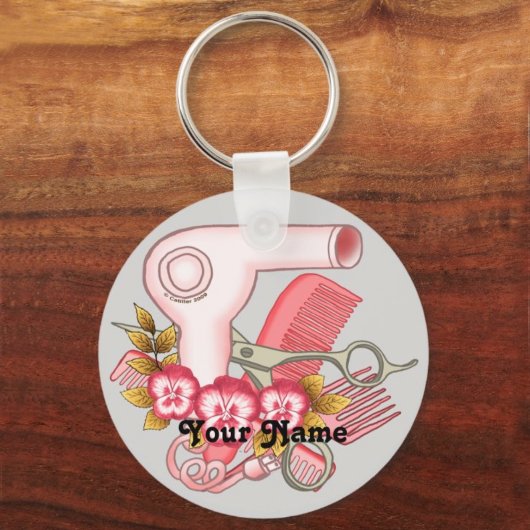 Roze Pansy Schoonheidsspecialiste Sleutelhanger