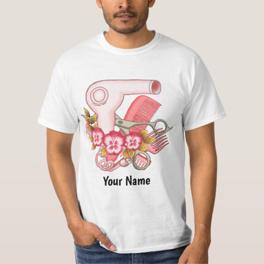 Roze Pansy Schoonheidsspecialiste T-shirt (Voorkant)