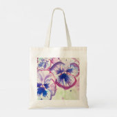 Roze Pansy Waterverf Schilderen Bloemen Art Meisje Tote Bag (Achterkant)