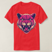 Roze Panter Gezicht T-shirt (Design voorkant)