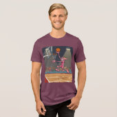 Roze Panter Slam Dunk Tri-Blend Shirt (Voorkant volledig)