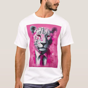 Roze panter T-shirt met Suit-ontwerp
