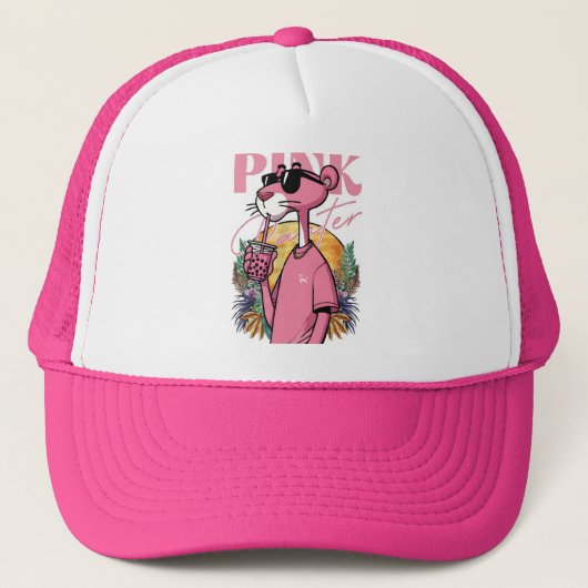 Roze panther trucker pet (Voorkant)