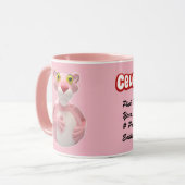 Roze pantherMok - CelebriDucks op rubber Duck Cups Mok (Voorkant links)