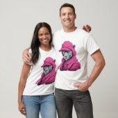 Roze pantherroze T-shirt (Unisex)