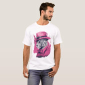Roze pantherShirt T-shirt (Voorkant volledig)