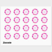 Roze panty krans aangepaste waterverf art stickers (Vel)
