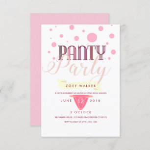 Roze Panty Party Uitnodiging