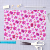 Roze panty waterverf bloemkunst tissuepapier (Craft)