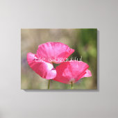 Roze papaver canvas afdruk (Voorkant)