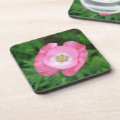Roze papaver drankjes onderzetter (Linkerzijde)
