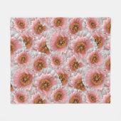 roze papaver fleece deken (Voorkant (Horizontaal))