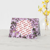 Roze papaver Foto Lijst Kaart (Gele Bloem)