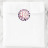 Roze papaver Foto Lijst Ronde Sticker (Tas)