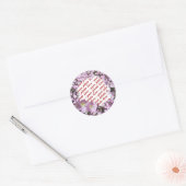 Roze papaver Foto Lijst Ronde Sticker (Envelop)