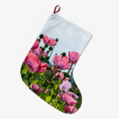 Roze papaver grote kerstsok (Voorkant (Hangend))