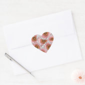 roze papaver hart sticker (Envelop)