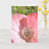 Roze Papaver III van IJsland Kaart (Gele Bloem)
