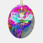 Roze papaver keramisch ornament (Rechts)