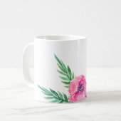Roze papaver koffiemok (Voorkant links)
