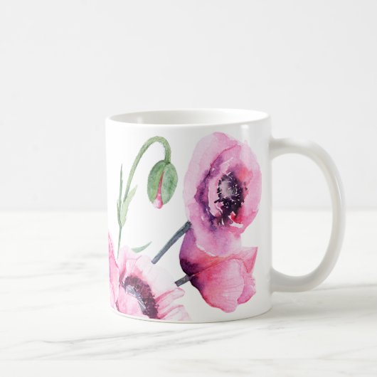 Roze papaver koffiemok (Rechts)