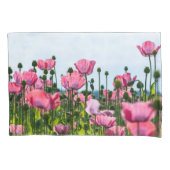 Roze papaver kussensloop (Voorkant)