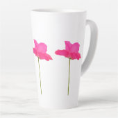 roze papaver latte mok (Rechterhoek)