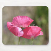 Roze papaver   muismat (Voorkant)