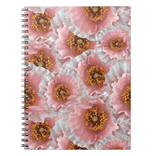 roze papaver notitieboek (Voorkant)