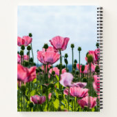 Roze papaver notitieboek (Achterkant)