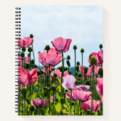 Roze papaver notitieboek (Voorkant)