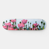 Roze papaver persoonlijk skateboard (Horizontaal)