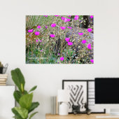 Roze papaver poster (Thuiskantoor)