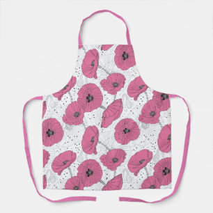 Roze papaver schort