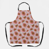 roze papaver schort (Voorkant)