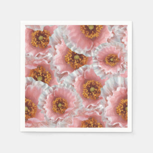 roze papaver servet