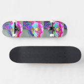 Roze papaver skateboard (Horizontaal)