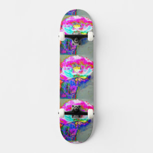 Roze papaver skateboard