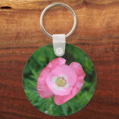 Roze papaver sleutelhanger (Voorkant)