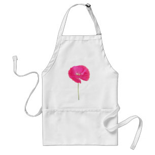 roze papaver standaard schort
