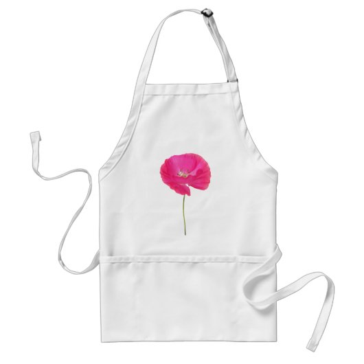 roze papaver standaard schort (Voorkant)