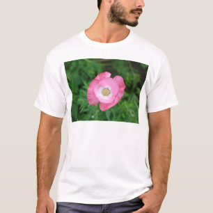 Roze papaver t-shirt