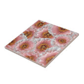 roze papaver tegeltje (Zijkant)