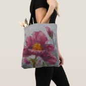 Roze papaver tote bag (Dichtbij)