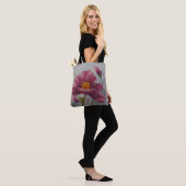 Roze papaver tote bag (Op model)